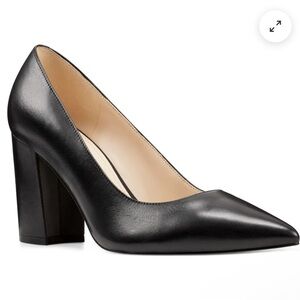 NEW NINE WEST Cara Dress Pumps Size 6.5 Leather Black